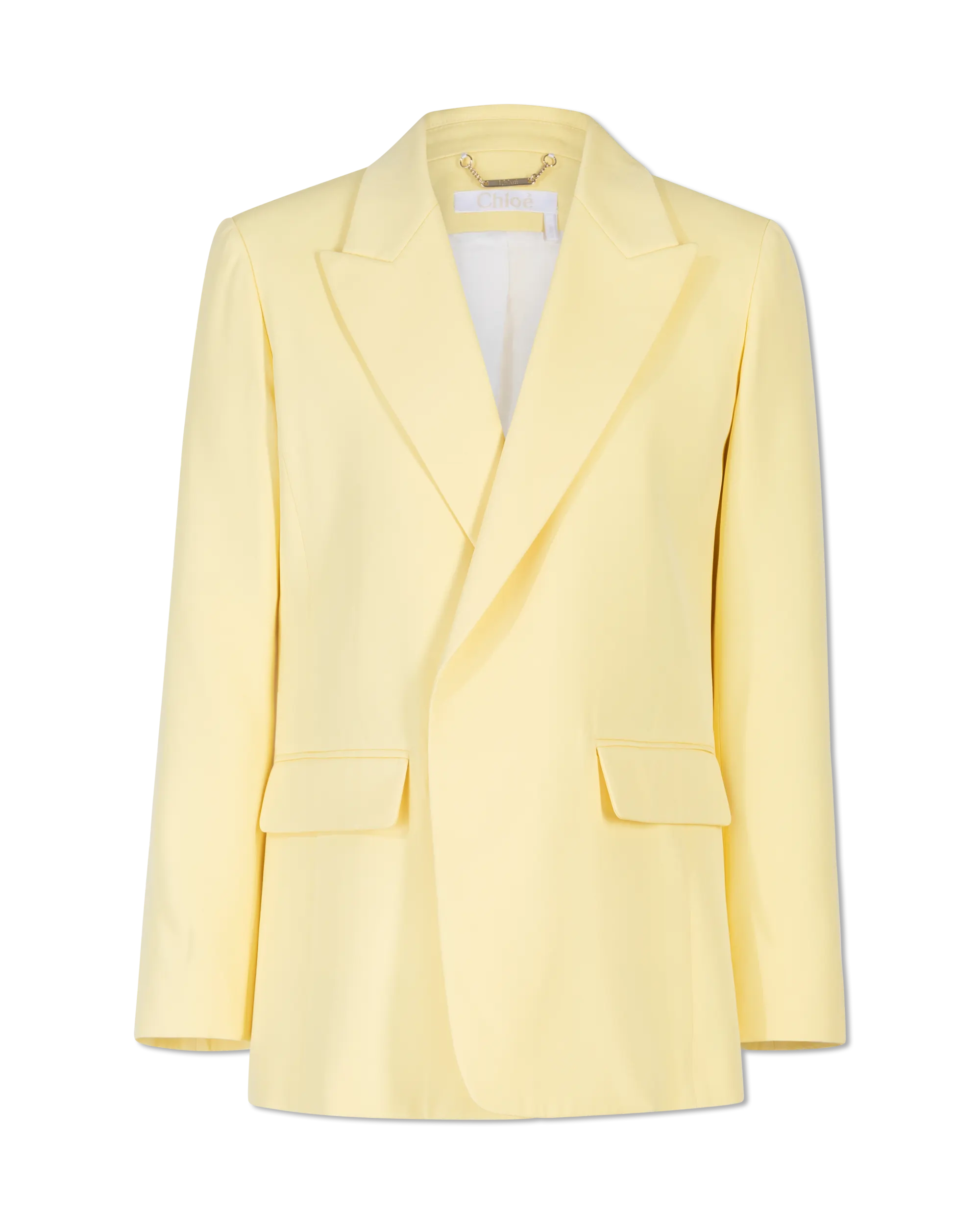 Relaxed Fit Silk Crepe Blazer