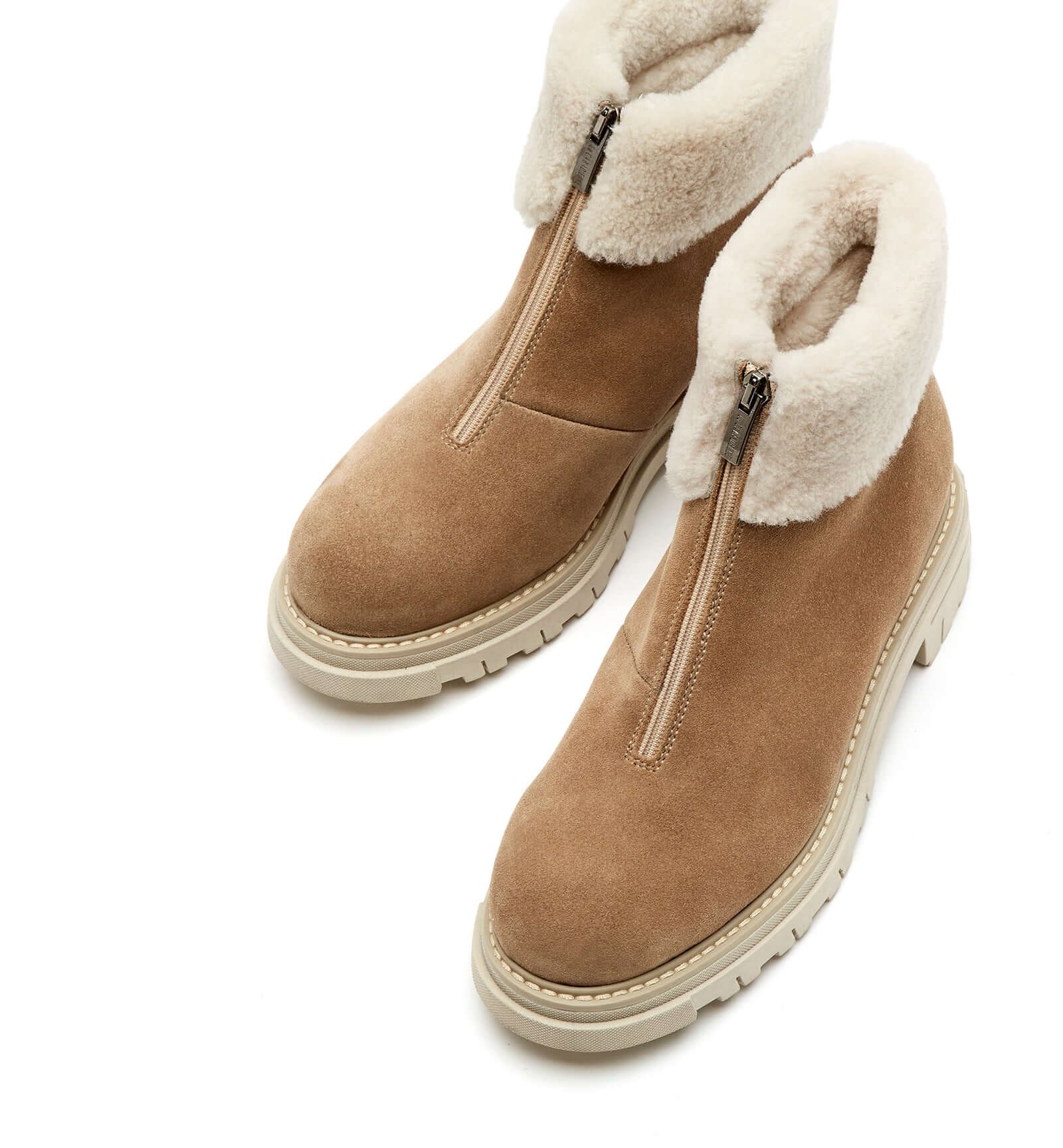 Dafna Shearling-Lined Suede Boots