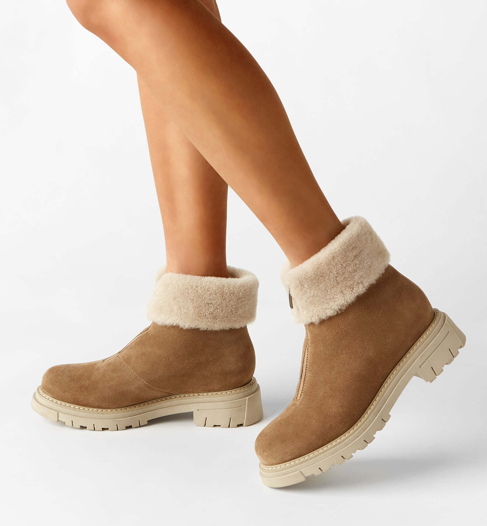 Dafna Shearling-Lined Suede Boots