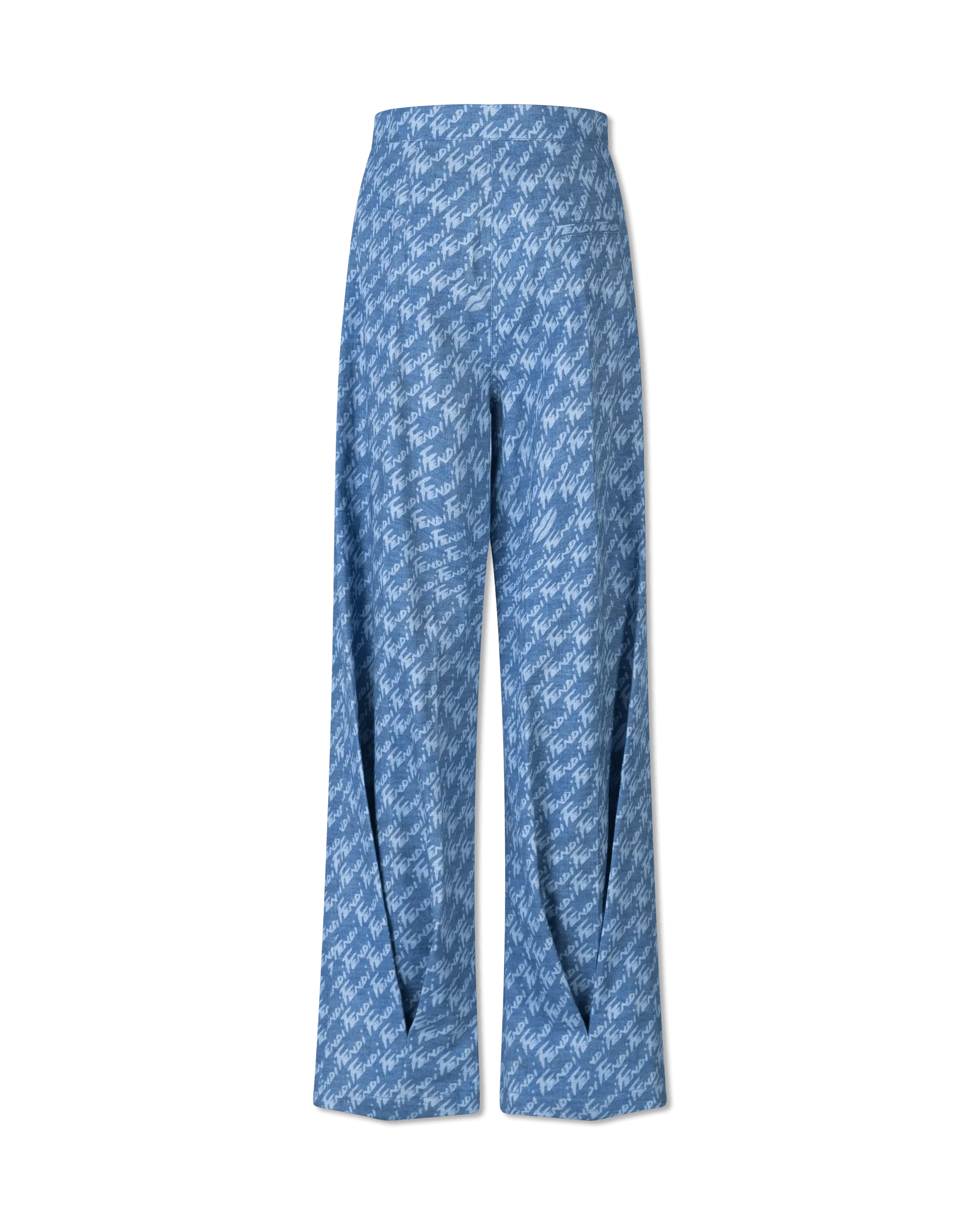 Fendi Brush Denim Wide Leg Pants