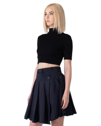Fendi Brush Mock Neck Crop Top