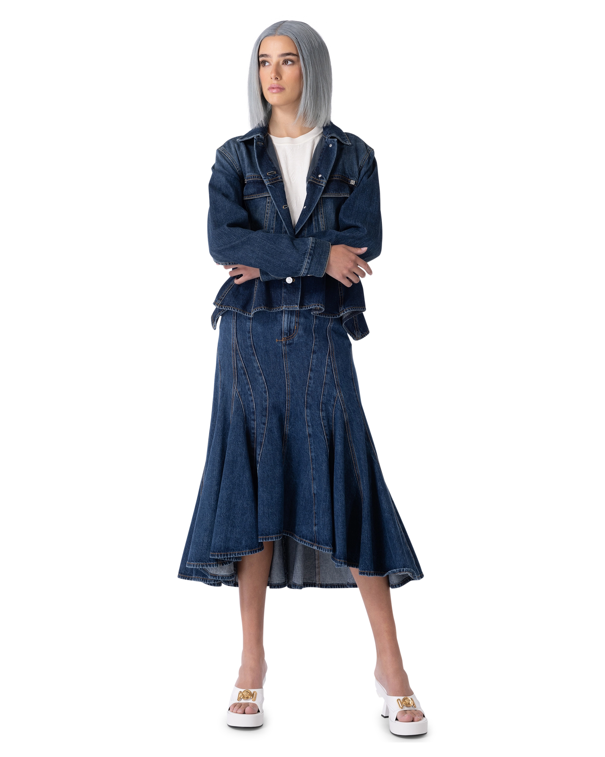 Peplum Denim Jacket