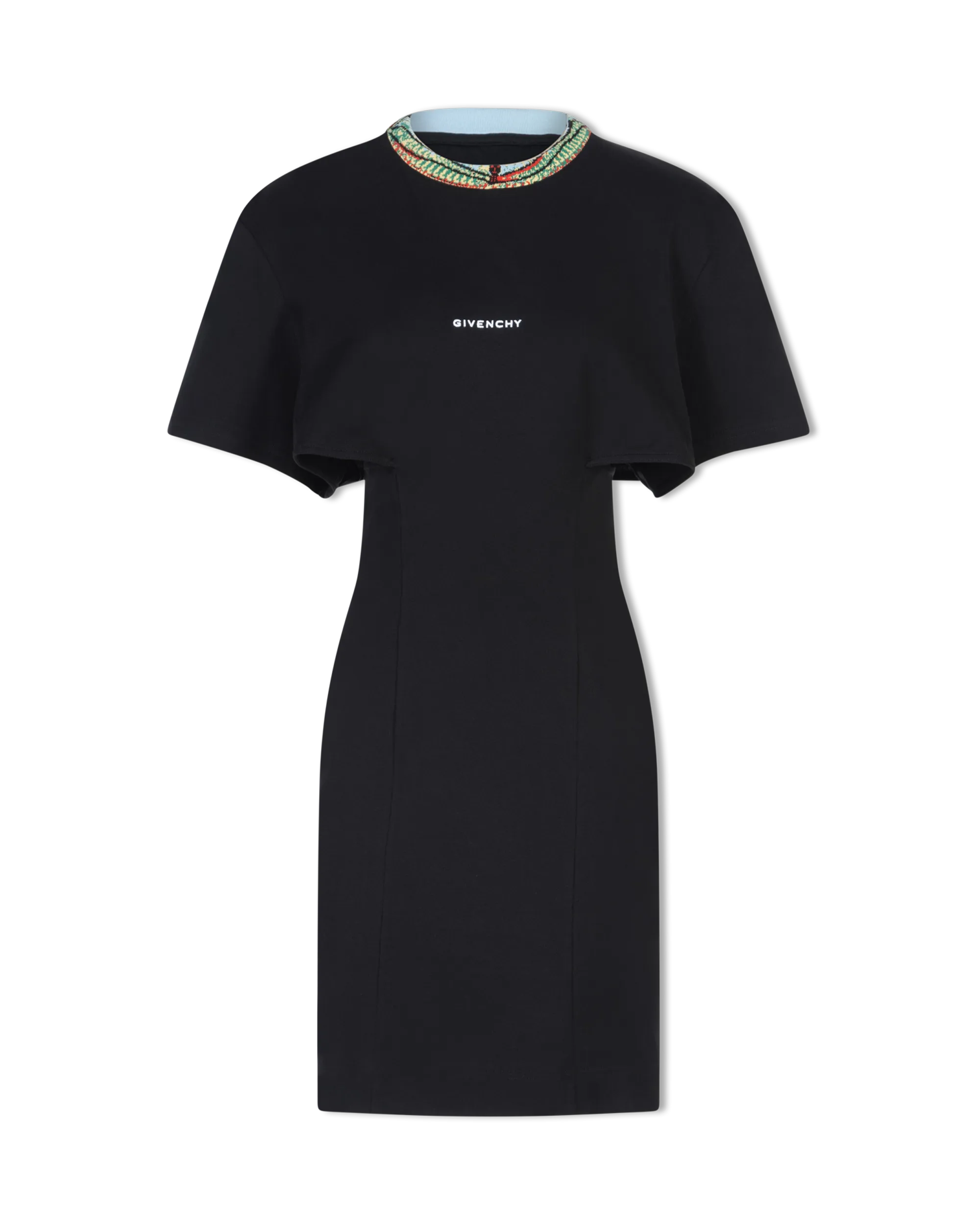 Embroidered Collar T-Shirt Dress