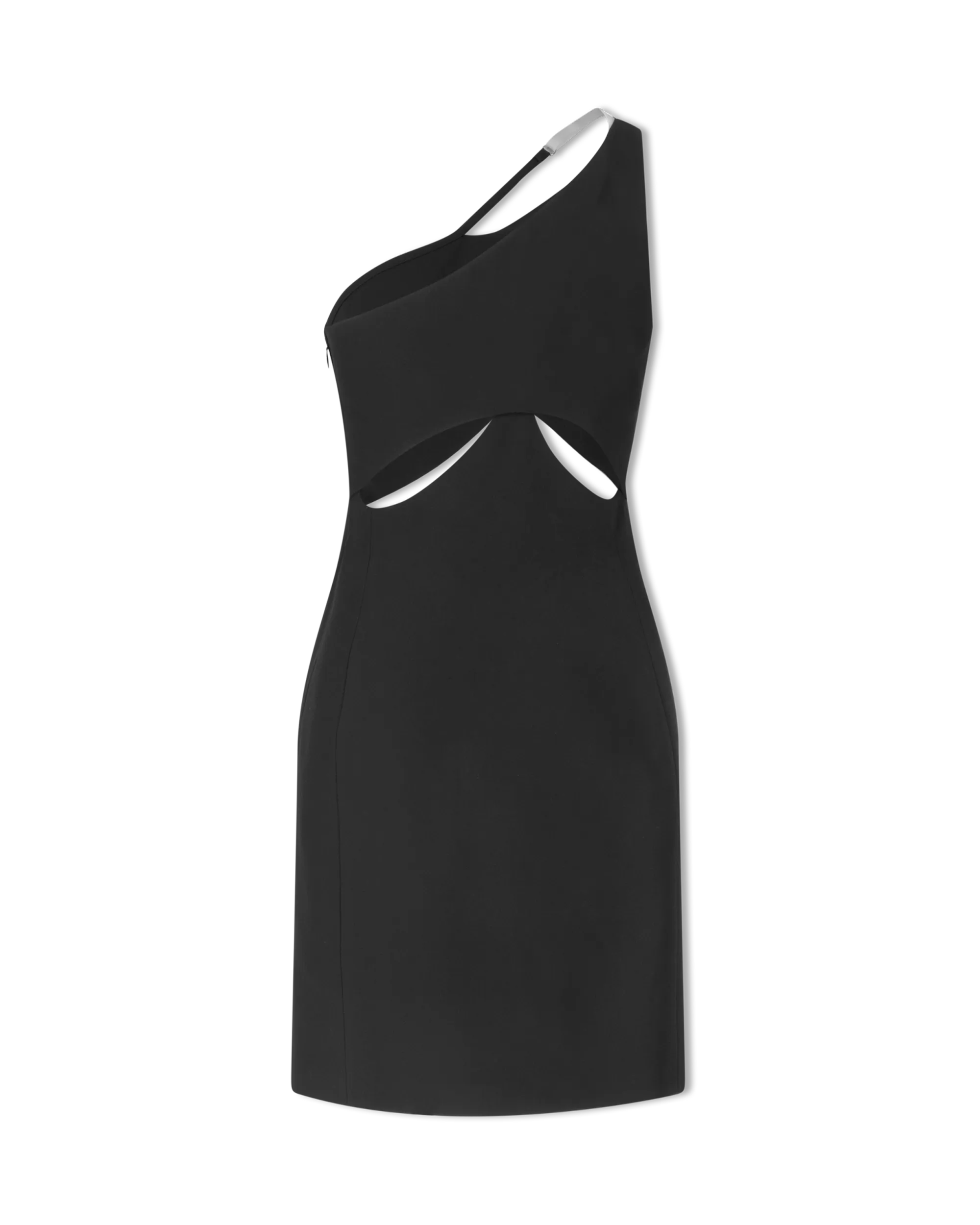 Woven Cady Stretch Asymmetric Dress