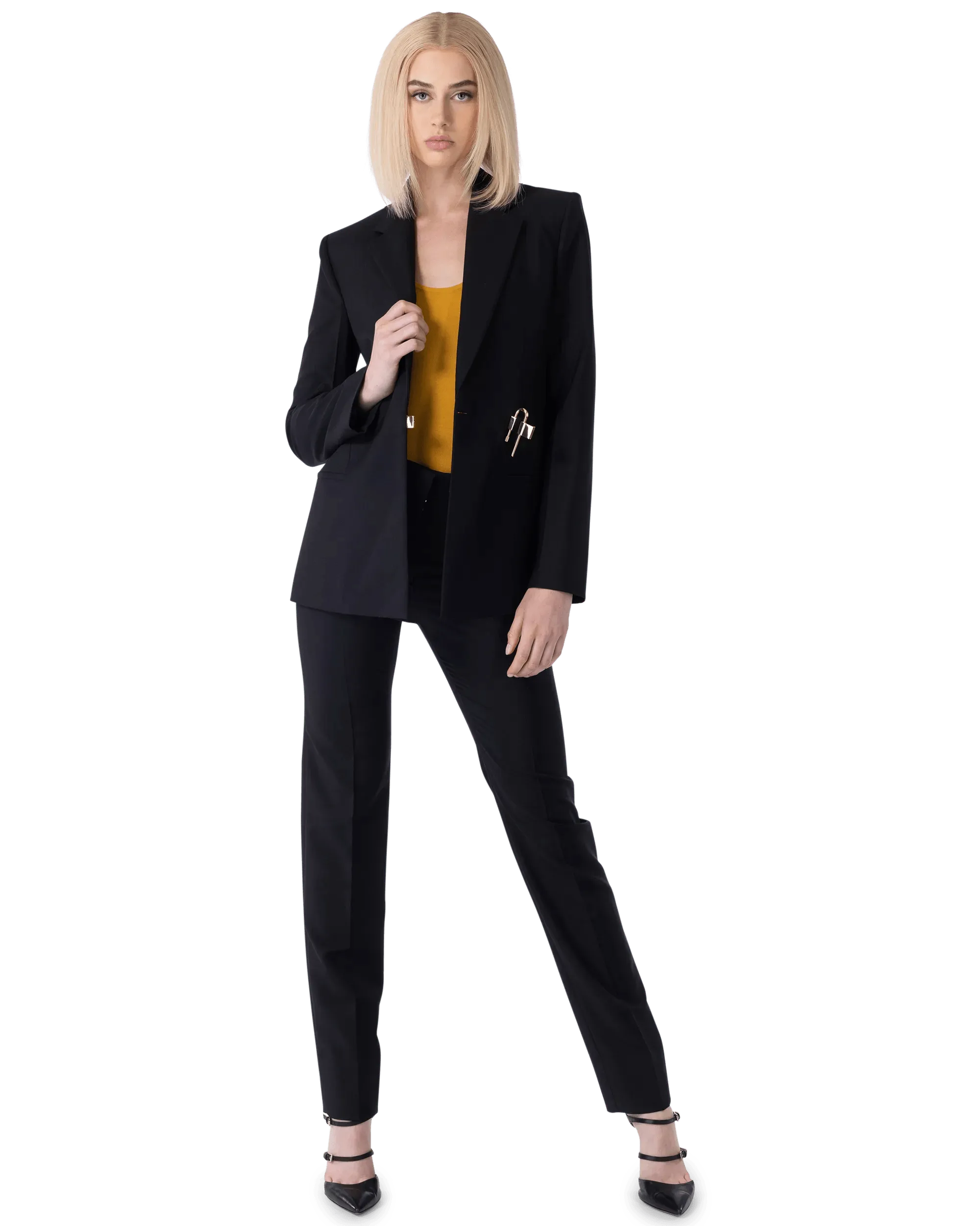 Back Slit U-Lock Blazer