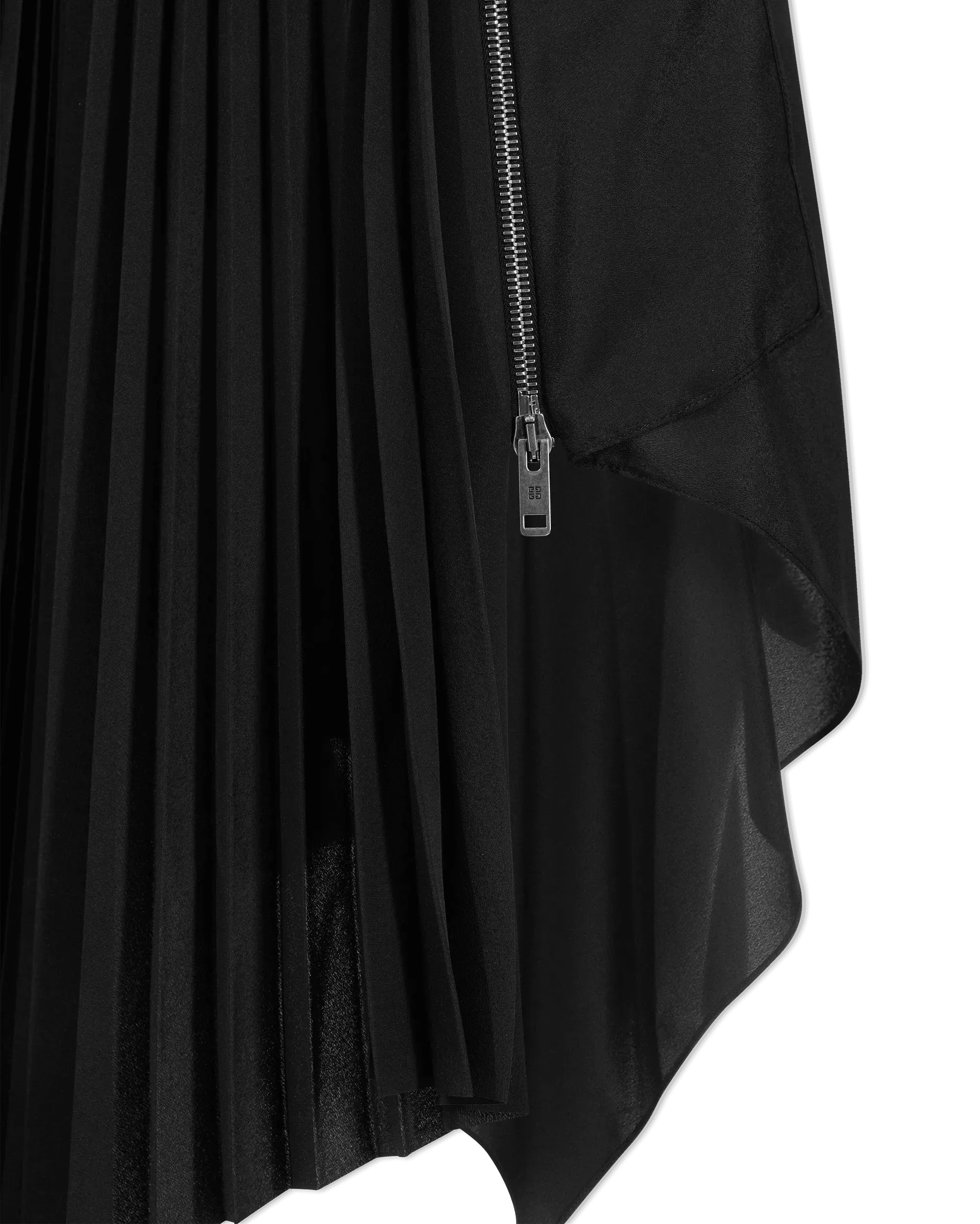 Asymmetric Pleated Skirt