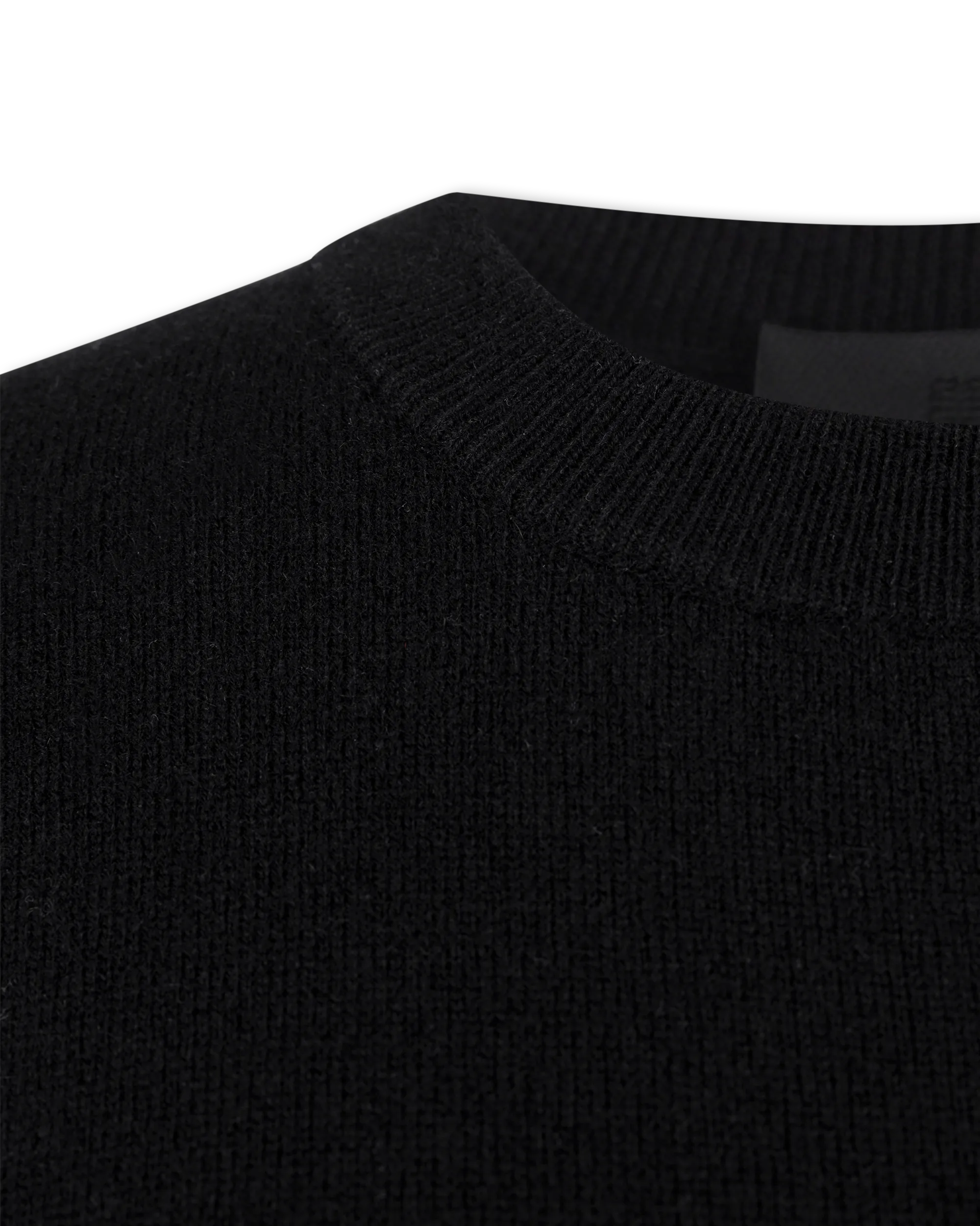 Two-Tone Cashmere Logo Crewneck Sweater