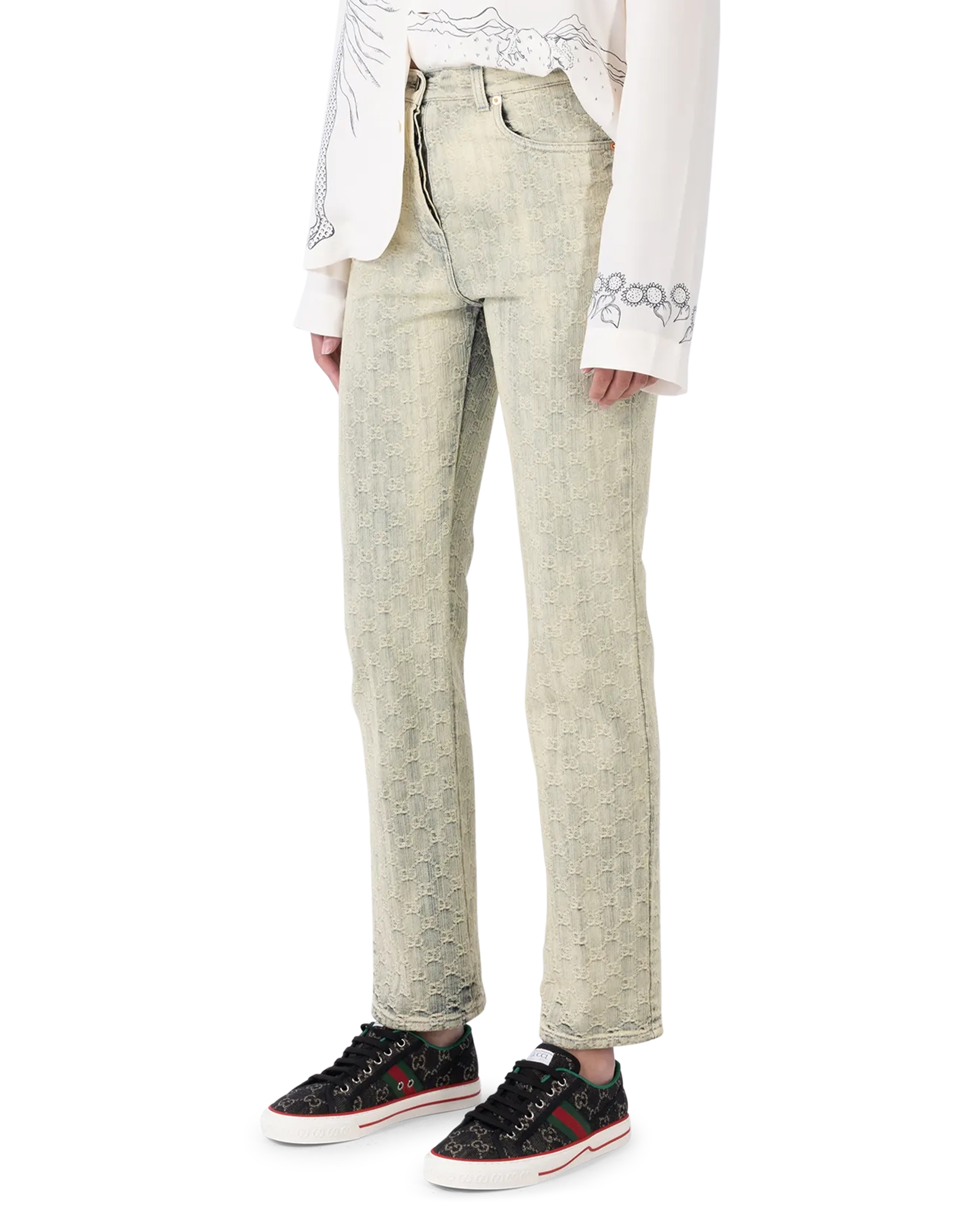 Ecowashed Monogram Jeans