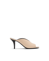 Cut Out Leather Mules - DIHSAN