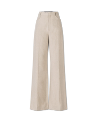 Linen Wide Leg Trousers - DIHSAN