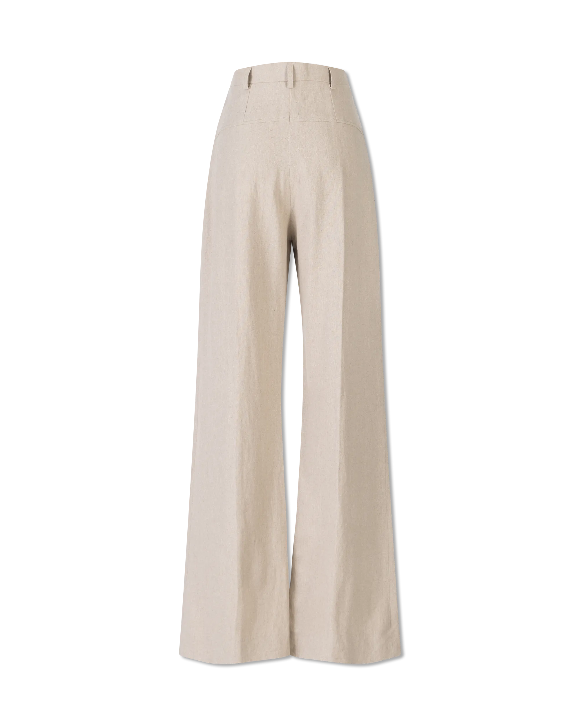 Linen Wide Leg Trousers - DIHSAN