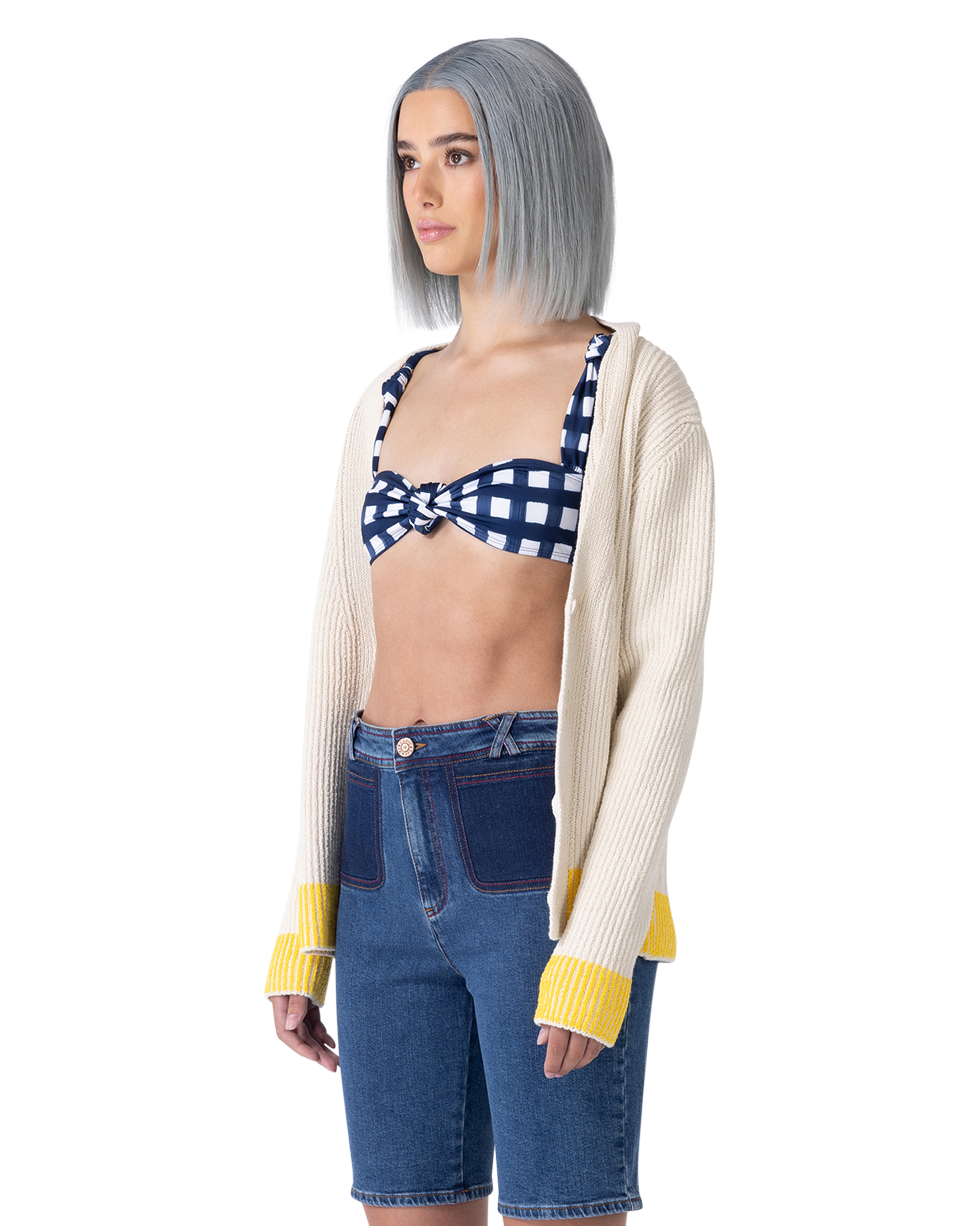Vichy Check Bikini Top