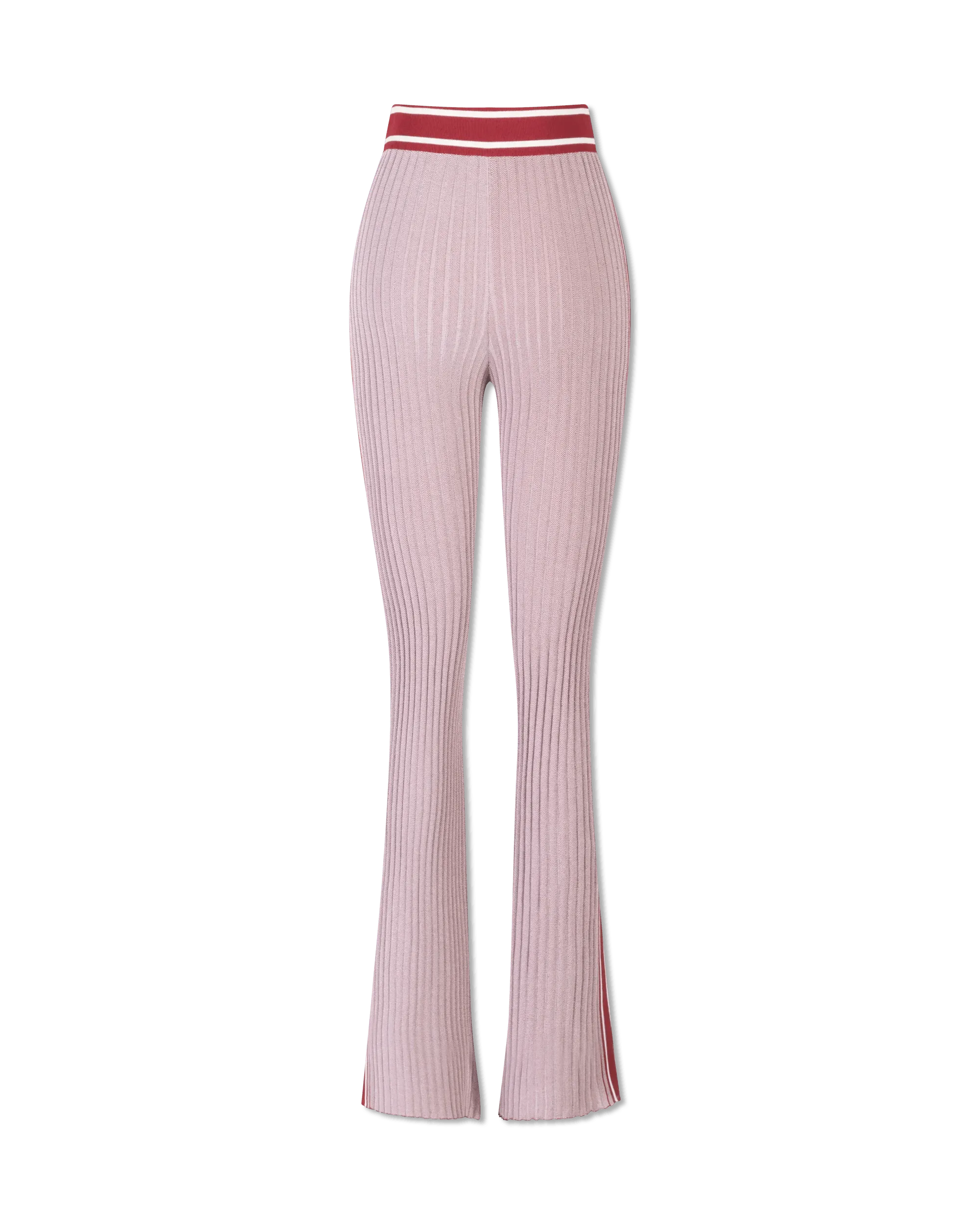 Ribbed Knit Flared Pants