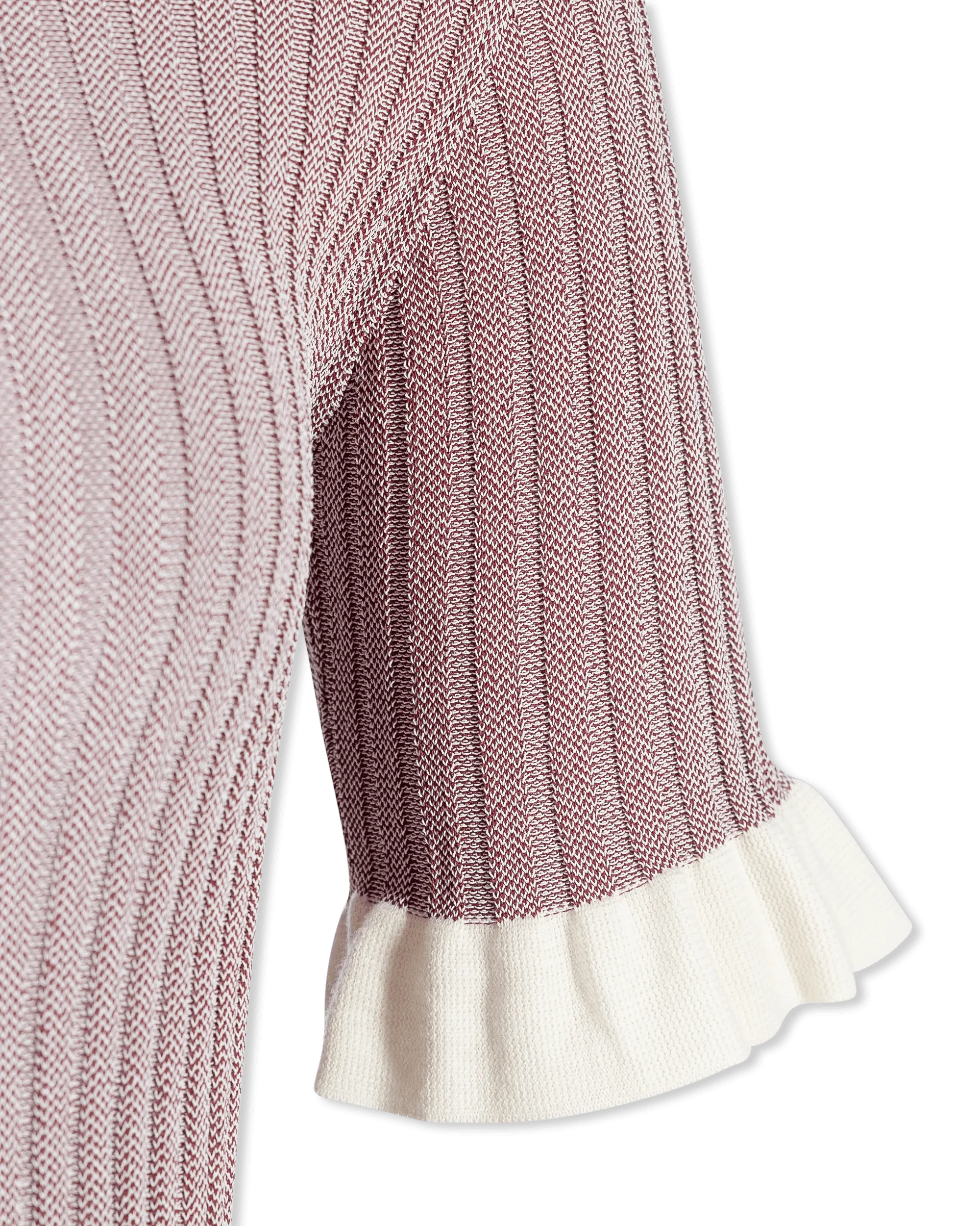 Ribbed Knit Short Sleeve Sweater