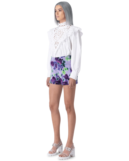 Floral Printed Mini Knit Shorts