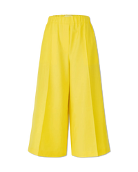 Wool Elasticated Cropped Pants - DIHSAN