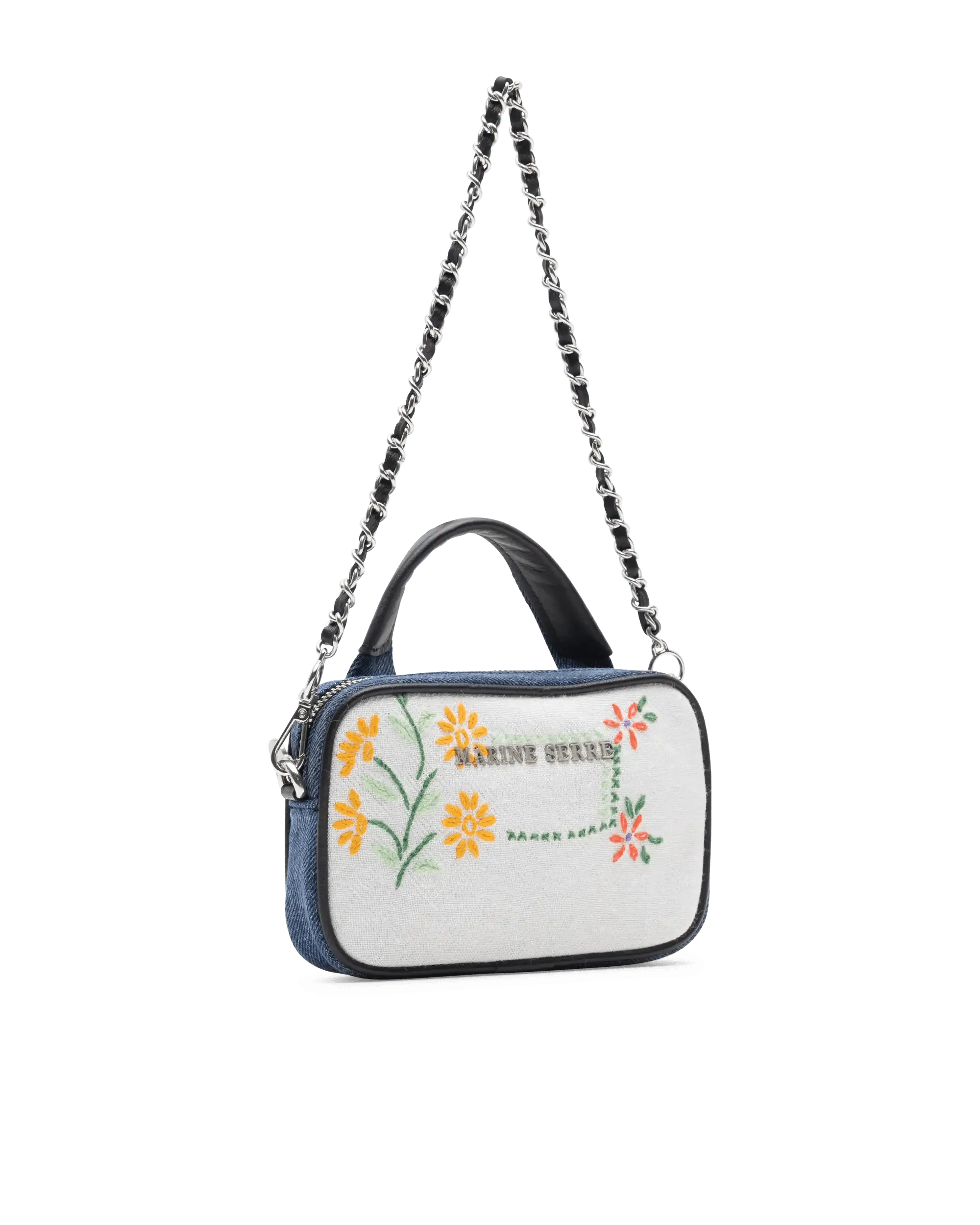 Embroidered Mini Madame Shoulder Bag - DIHSAN