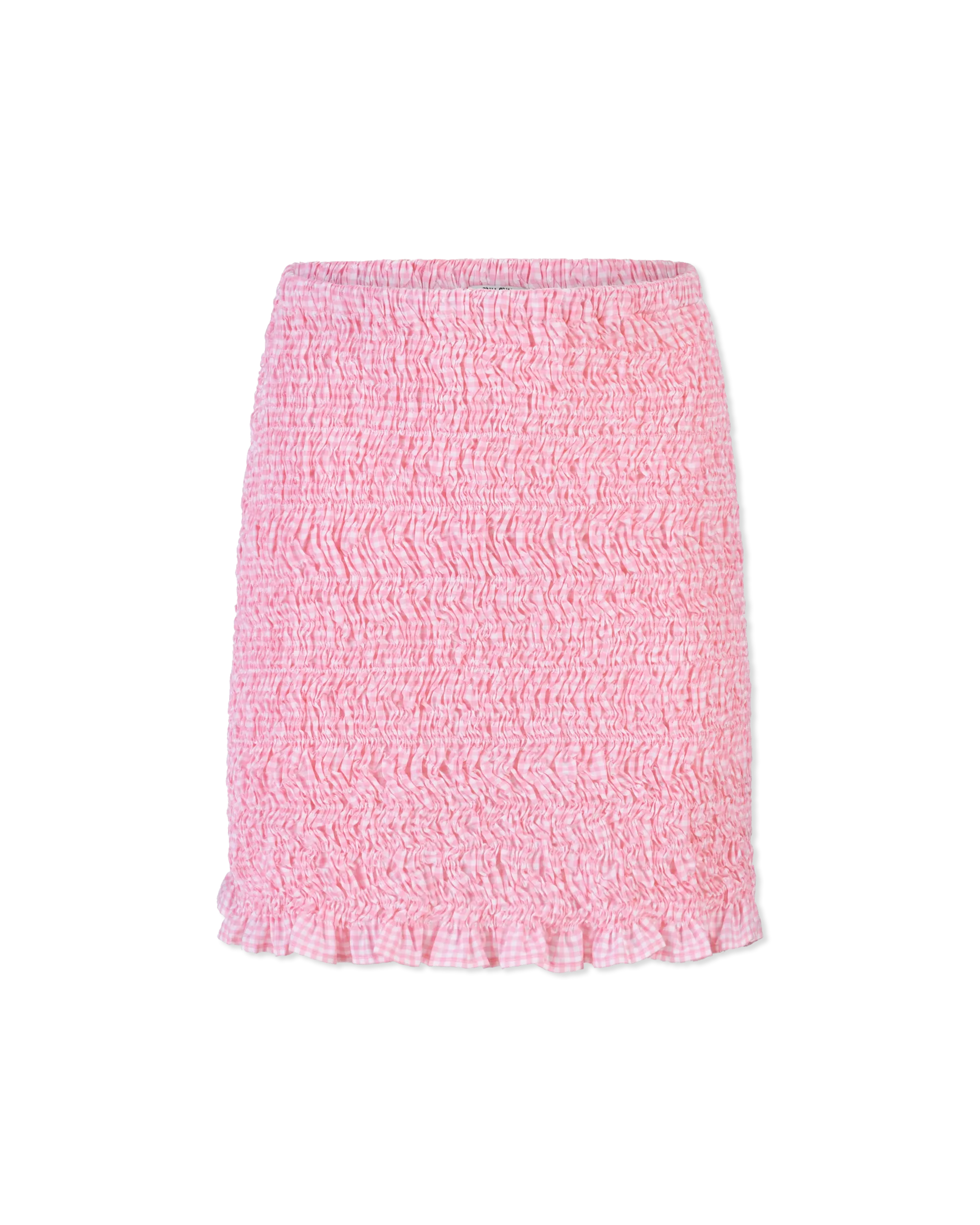 Scrunched Gingham Mini Skirt