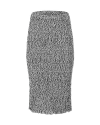 Scrunched Gingham Midi Skirt - DIHSAN