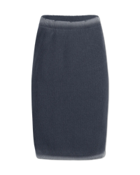 Cotton Ribbed Midi Skirt - DIHSAN