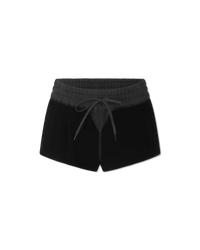 Embroidered Velvet Short Shorts - DIHSAN
