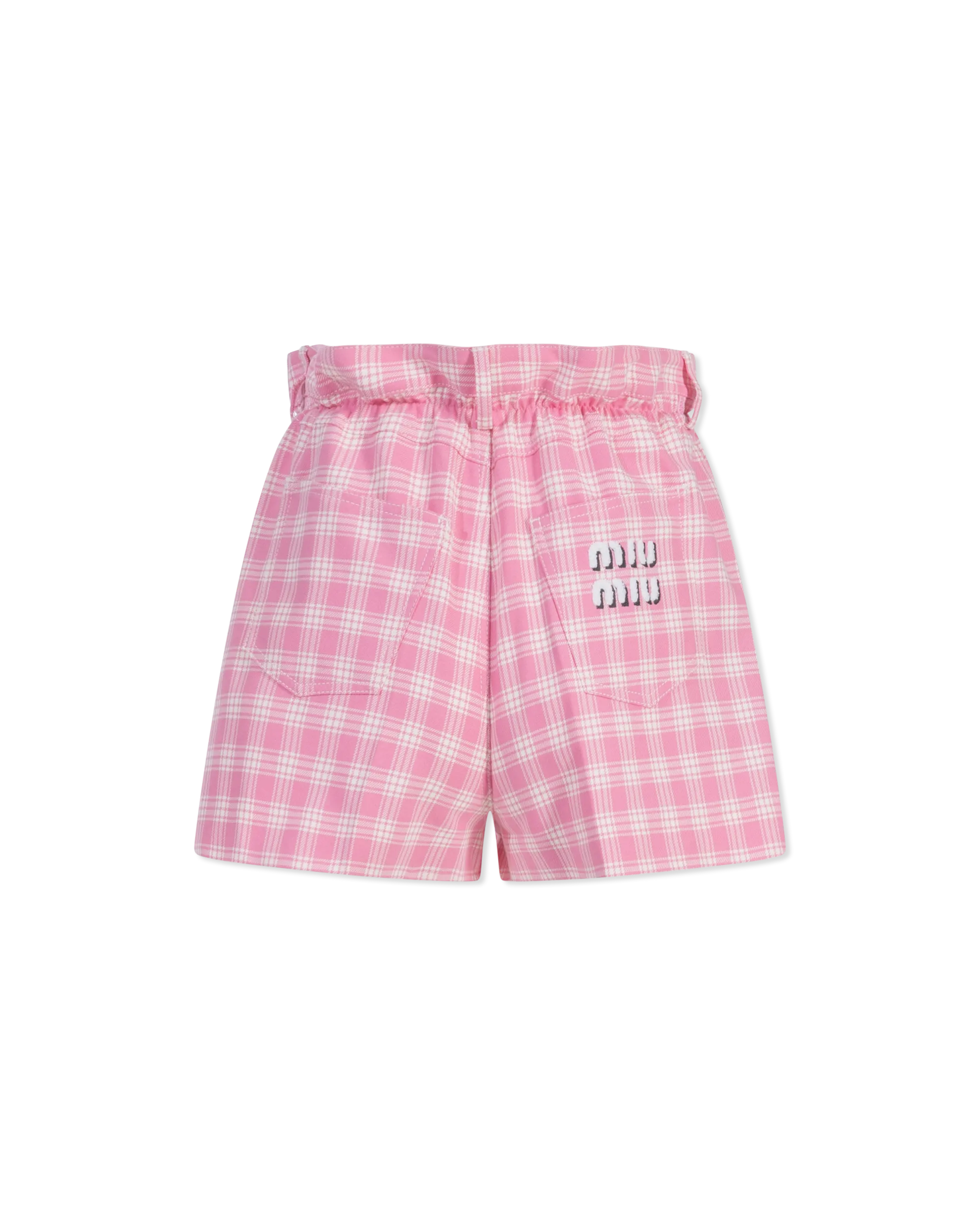 High Waisted Checkered Mini Shorts