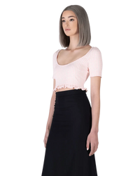 Crop Top Checkered Blouse