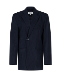 Pinstripe Oversized Blazer - DIHSAN