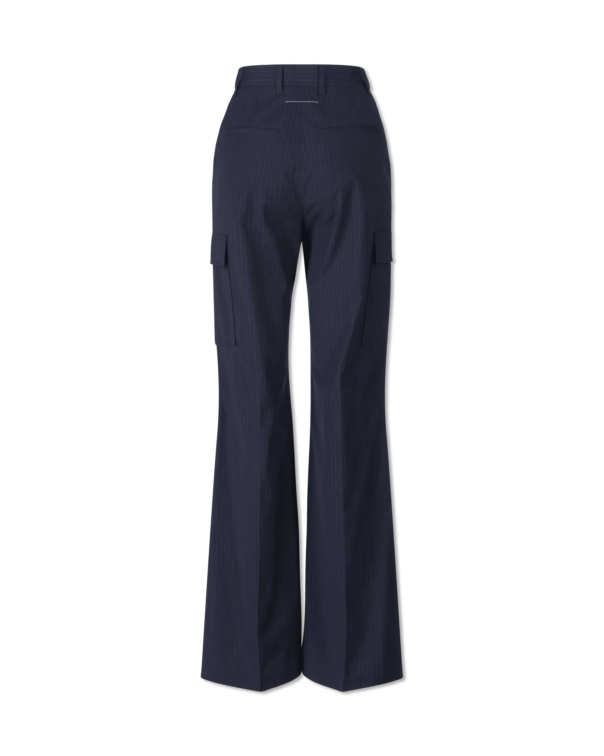 Straight Leg Pinstripe Pants - DIHSAN