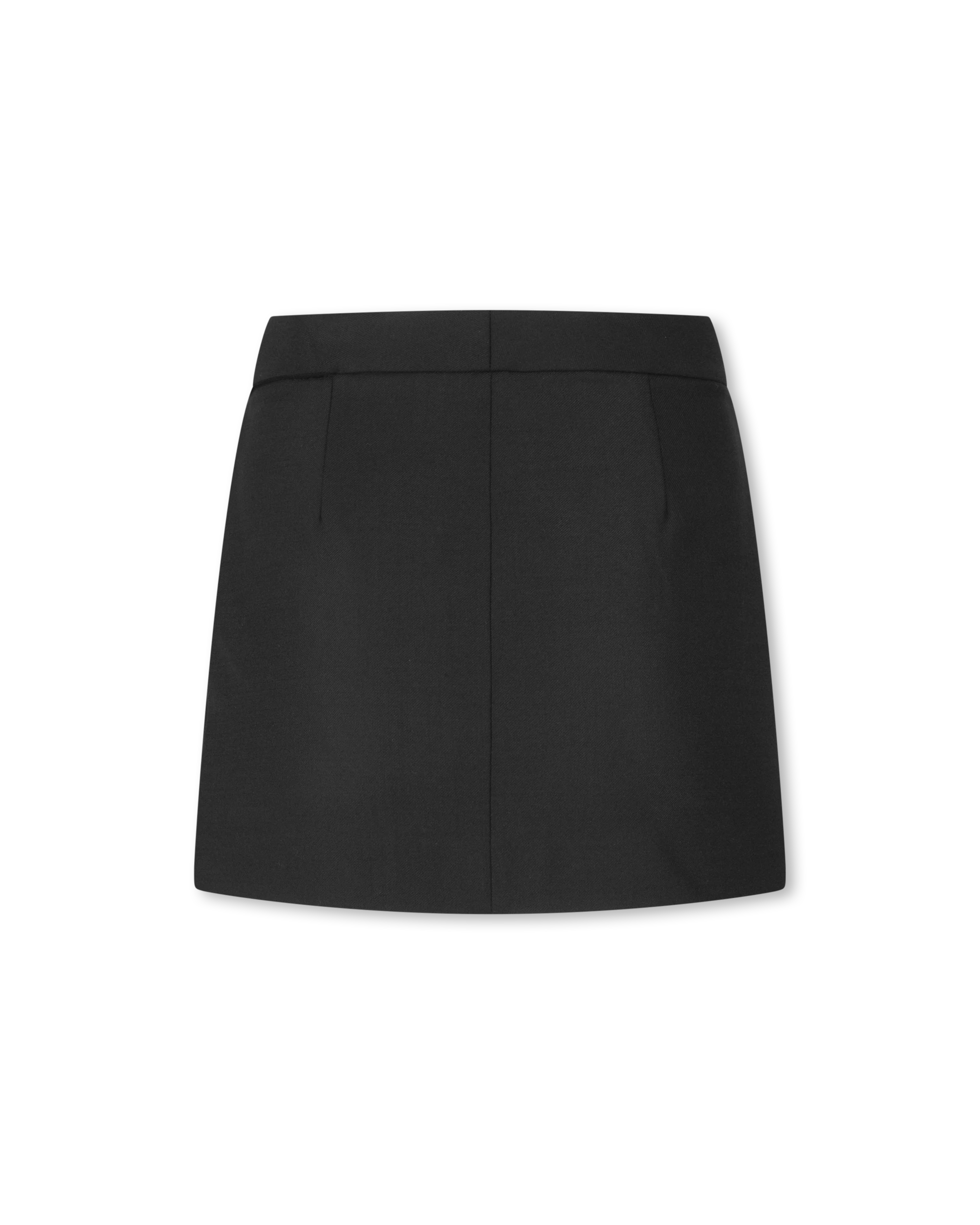 Asymmetric Belted Mini Skirt