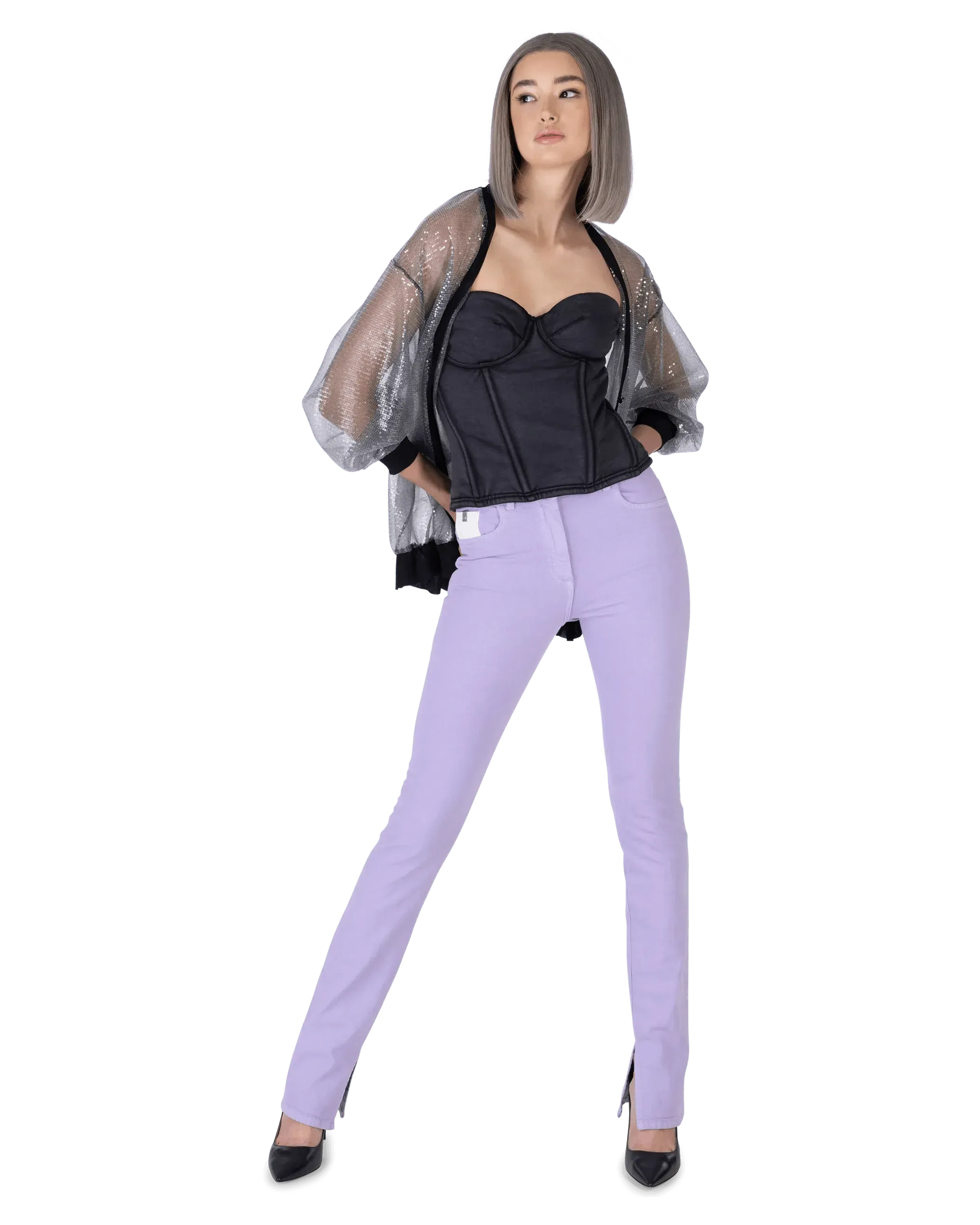 Sheer Sequined Cardigan