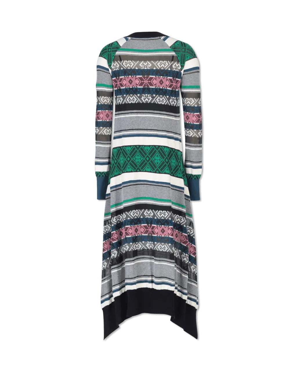 Jacquard Knit Sweater Dress