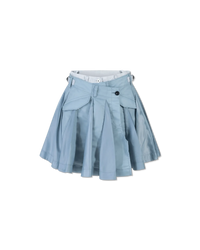 Mixed Denim Skort - DIHSAN