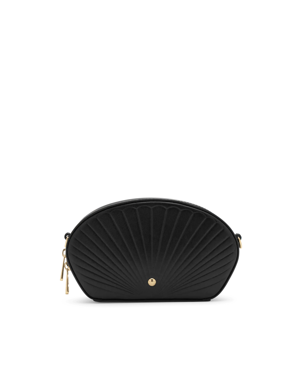 Shell Chain Black Shoulder Bag