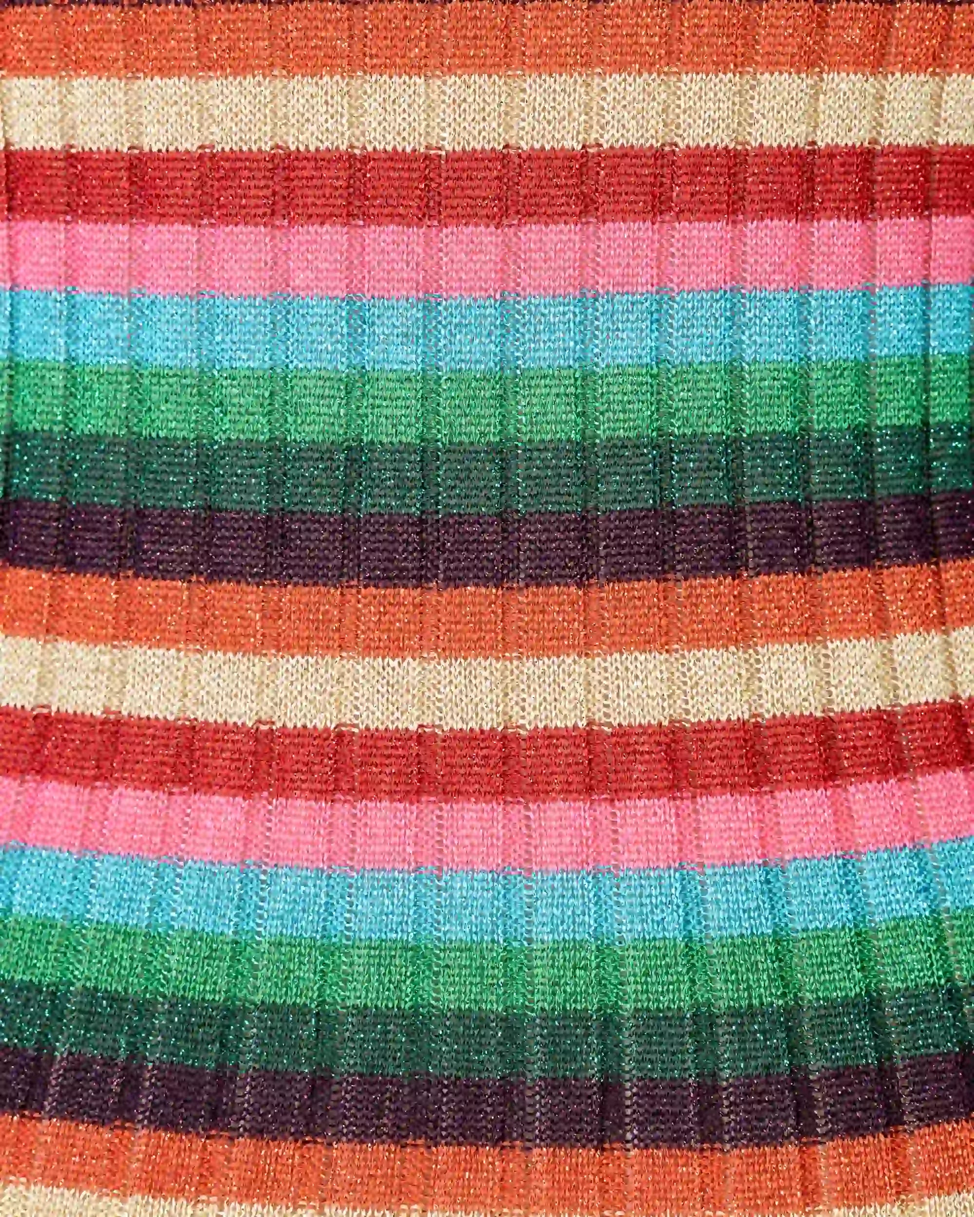 V Optical Multicolor Crewneck Sweater
