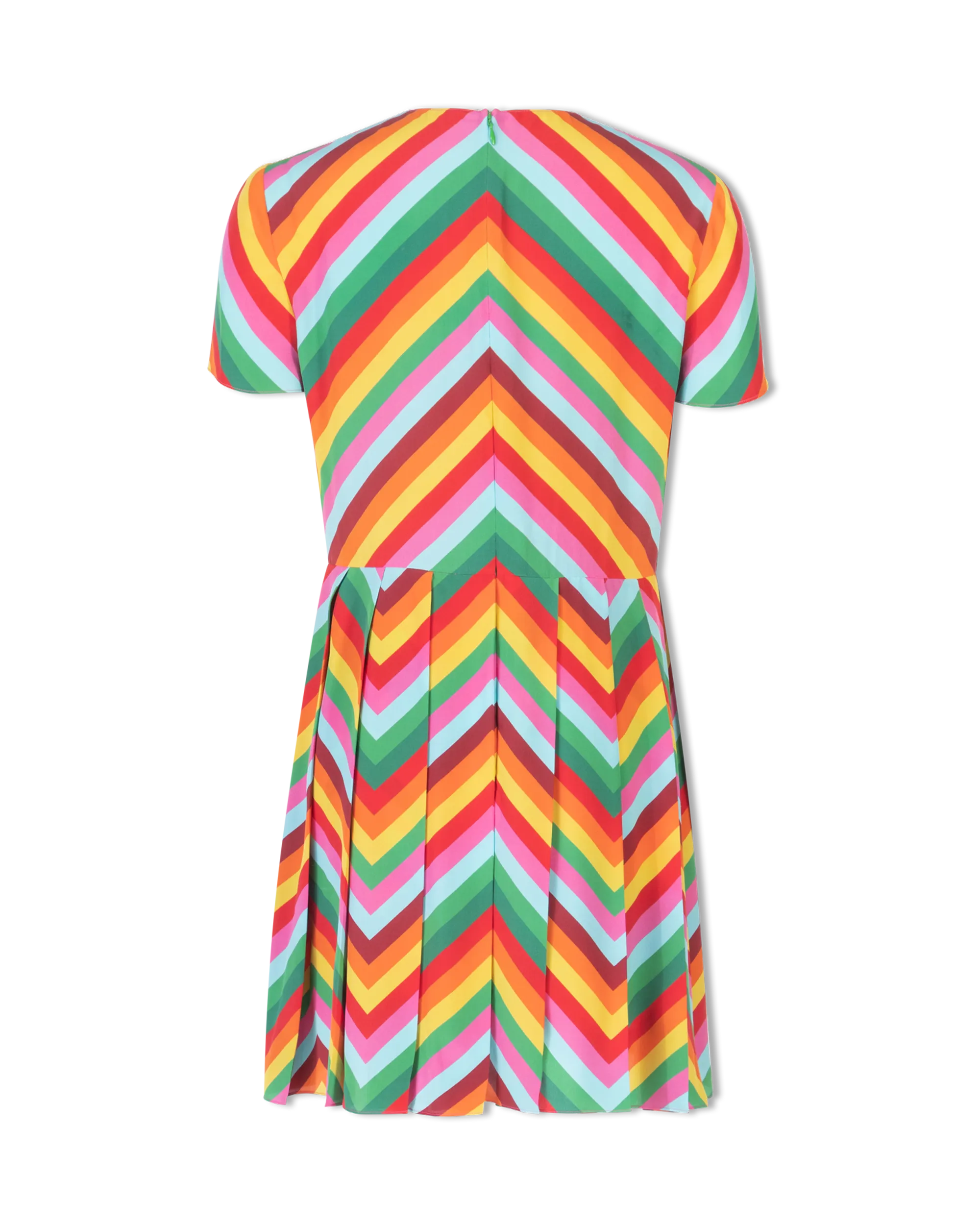 Optical Multicolor Printed Mini Dress