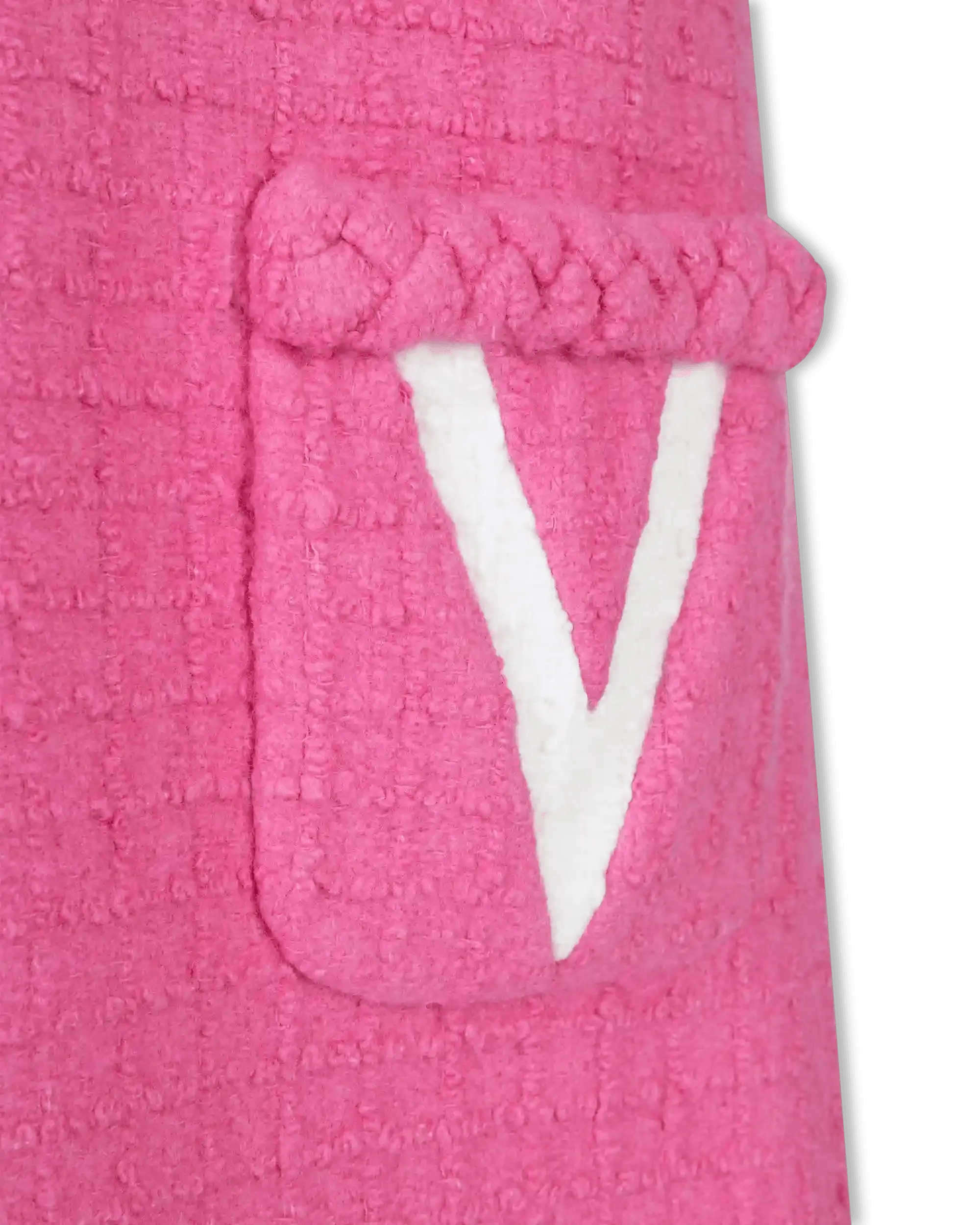 V Logo Tweed Mini Dress - DIHSAN