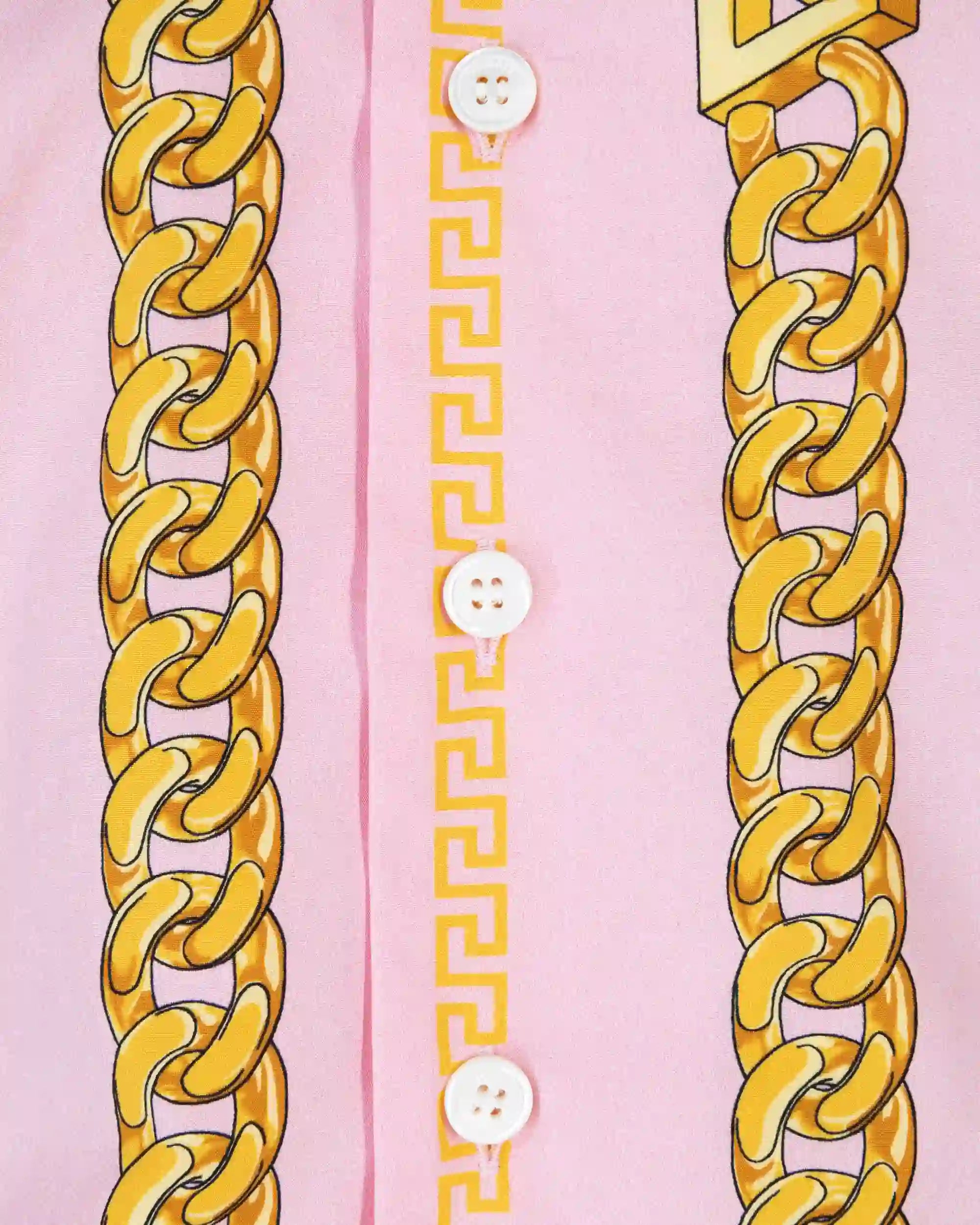 Cropped Chain Print Cotton Pyjama Top
