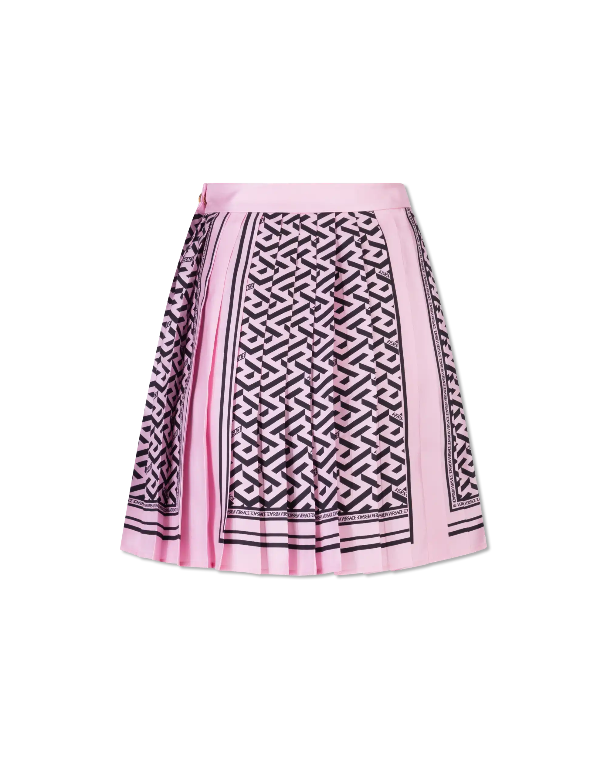 Twill Monogram Pleated Mini Skirt