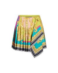 Poli Stampa Twill Pleated Heritage Mini Skirt - DIHSAN